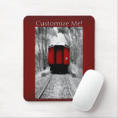 Red Caboose Vintager Viktorianischer Dampfzug Mousepad (Mit Mouse)