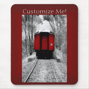 Red Caboose Vintager Viktorianischer Dampfzug Mousepad