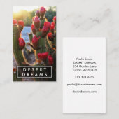 Red Cactus Blume Desert Garden Foto Reisen Visitenkarte (Vorne/Hinten)