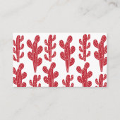 Red Cactus Pflanze QR Code Visitenkarte (Vorderseite)