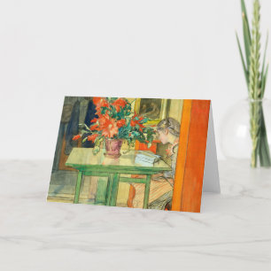 Red Cactus und Lisbeth Reading Carl Larsson Karte