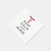 Red Caduceus Behielt Calm I bin eine Krankenschwes Serviette (Ecke)