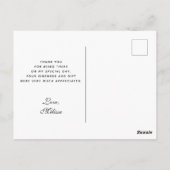 Red Caduceus Nurse Graduate Vielen Dank Postkarte (Rückseite)