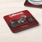 Red CafeRacer Motorrad Untersetzer | UNTERSETZER S (Linke Seite)