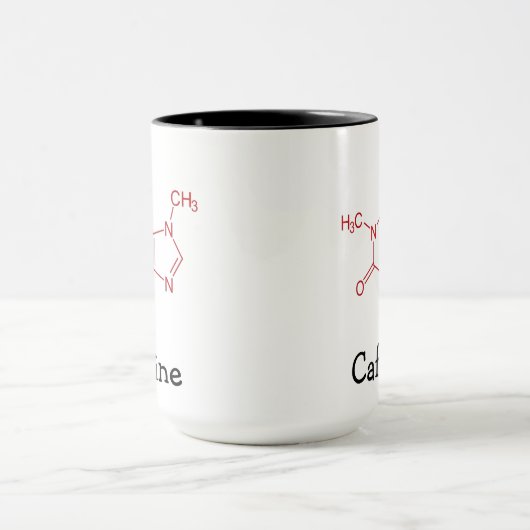 Red Caffein Molecule Tasse (Zentrum)