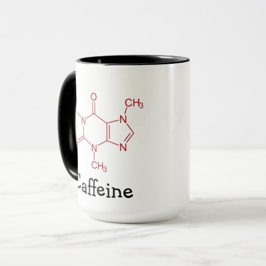 Red Caffein Molecule Tasse (Vorderseite Links)