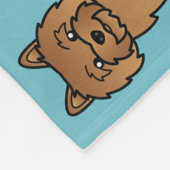 Red Cairn Terrier Cartoon Dog Design Fleecedecke (Ecke)