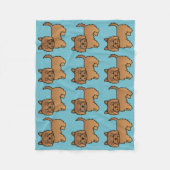 Red Cairn Terrier Cartoon Dog Design Fleecedecke (Vorderseite)