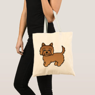 Red Cairn Terrier Cartoon Dog Illustration Tragetasche