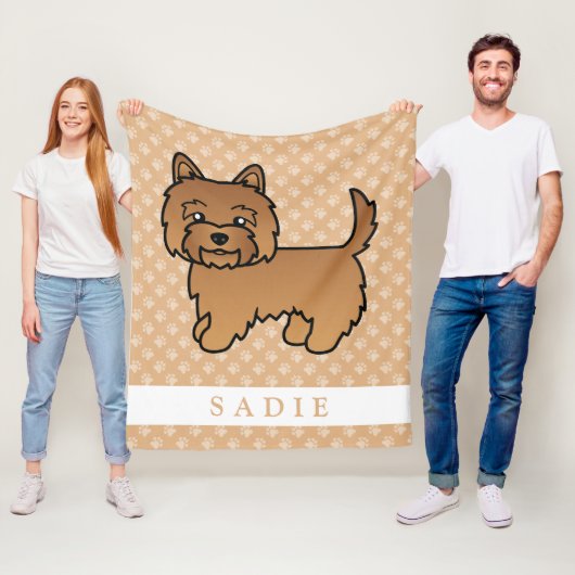 Red Cairn Terrier Dog Illustration & Individuelle  Fleecedecke (Beispiel)