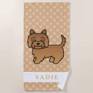 Red Cairn Terrier Dog Illustration & Individuelle Strandtuch