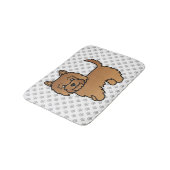 Red Cairn Terrier Niedlich Cartoon Dog Badematte (Schrägansicht)