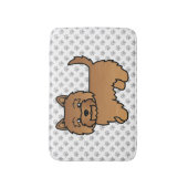 Red Cairn Terrier Niedlich Cartoon Dog Badematte (Vorderseite Vertikal)