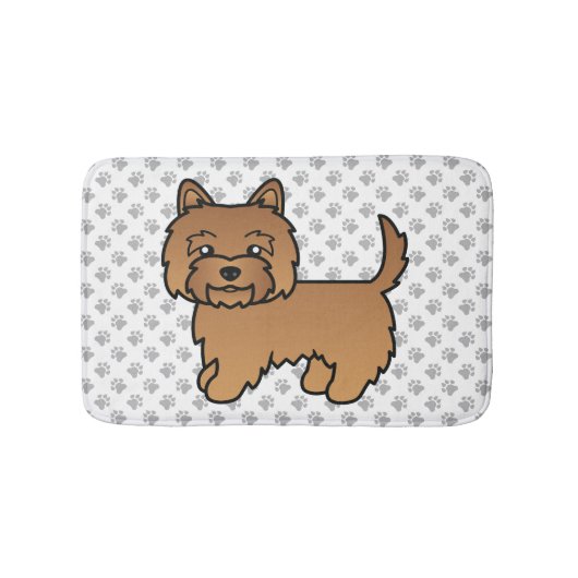Red Cairn Terrier Niedlich Cartoon Dog Badematte (Vorderseite)