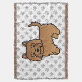 Red Cairn Terrier Niedlich Cartoon Dog Decke (Vorderseite Vertikal)