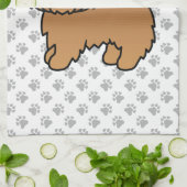 Red Cairn Terrier Niedlich Cartoon Dog Geschirrtuch (Gefaltet)