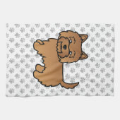 Red Cairn Terrier Niedlich Cartoon Dog Geschirrtuch (Horizontal)