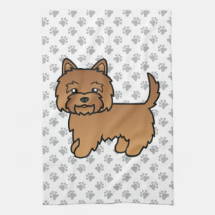 Red Cairn Terrier Niedlich Cartoon Dog Geschirrtuch
