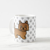 Red Cairn Terrier Niedlich Cartoon Dog Kaffeetasse (Vorderseite Links)