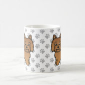 Red Cairn Terrier Niedlich Cartoon Dog Kaffeetasse (Mittel)