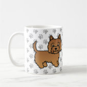 Red Cairn Terrier Niedlich Cartoon Dog Kaffeetasse (Links)