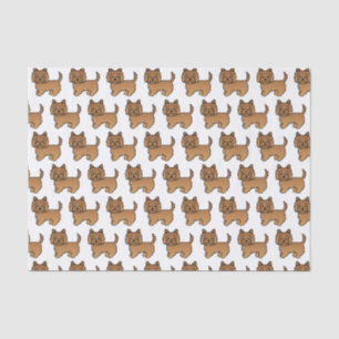 Red Cairn Terrier Niedlich Cartoon Dog Muster Seidenpapier