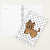 Red Cairn Terrier Niedlicher Cartoon Dog & Text Planer (Anzeige)
