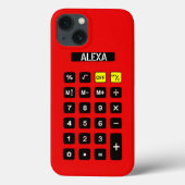 Red Calculator mit Keypad Case-Mate iPhone Hülle (Rückseite)