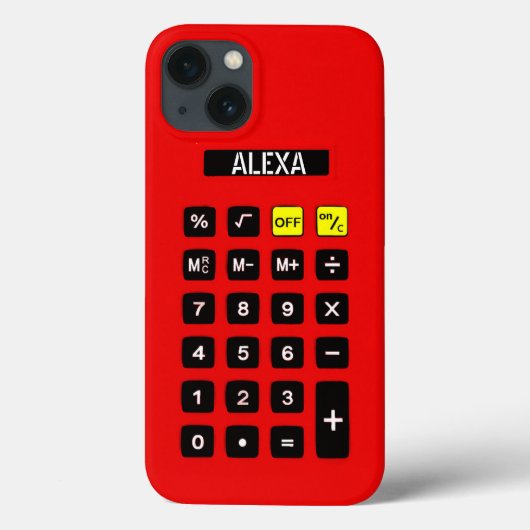 Red Calculator mit Keypad Case-Mate iPhone Hülle (Rückseite)