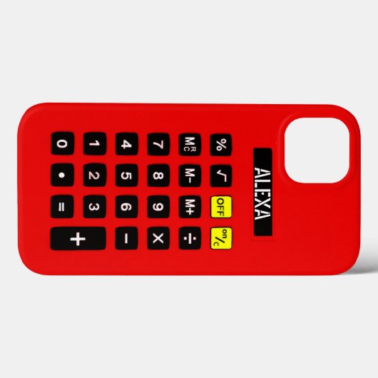 Red Calculator mit Keypad Case-Mate iPhone Hülle (Rückseite (Horizontal))