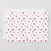 Red Calligraphy Frohe Weihnachtsfotokarten Feiertagskarte (Rückseite)