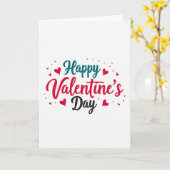 Red Calligraphy Valentines Day Card Karte (Gelbe Blume)