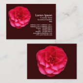 Red Camelia - Dark Brown Visitenkarte (Vorne/Hinten)