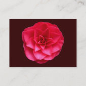 Red Camelia - Dark Brown Visitenkarte (Rückseite)