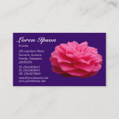 Red Camelia - Deep Lila 330066 Visitenkarte (Rückseite)
