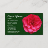 Red Camelia - Dunkelgrün 003300 Visitenkarte (Rückseite)