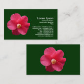 Red Camelia - Dunkelgrün Visitenkarte (Vorne/Hinten)