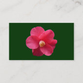Red Camelia - Dunkelgrün Visitenkarte (Rückseite)