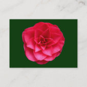 Red Camelia - Dunkelgrün Visitenkarte (Rückseite)
