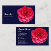 Red Camelia - Dunkle Marine 000033 Visitenkarte (Vorne/Hinten)