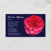 Red Camelia - Dunkle Marine 000033 Visitenkarte (Rückseite)