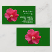 Red Camelia - Grass Green Visitenkarte (Vorne/Hinten)