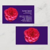 Red Camelia II - Dunkle Violette Visitenkarte (Vorne/Hinten)