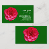 Red Camelia II - Grass Green Visitenkarte (Vorne/Hinten)