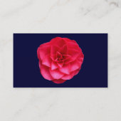 Red Camelia II - Navy Blue Visitenkarte (Rückseite)