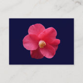 Red Camelia - Navy Blue Visitenkarte (Rückseite)