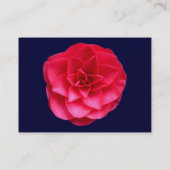 Red Camelia - Navy Blue Visitenkarte (Rückseite)
