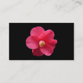 Red Camelia - Schwarz Visitenkarte (Rückseite)