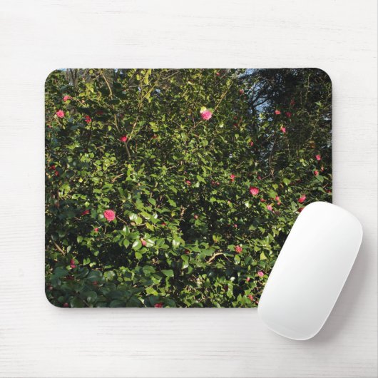 Red Camellia Bush Mousepad (Mit Mouse)
