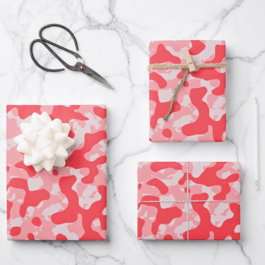 Red Camouflage Camouflage Geschenkpapier Set (Vorderseite)